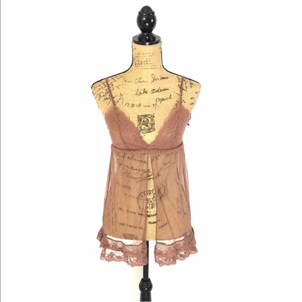 Frilly flyaway lace Victoria’s Secret babydoll lingerie